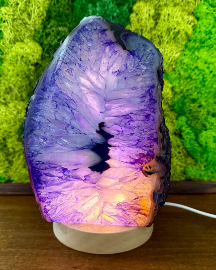 purple agate lamp
