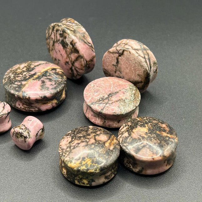 Rhodolite Plugs Double Flare Plugs