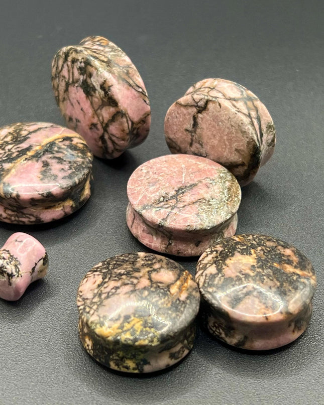 Rhodolite Plugs Double Flare Plugs