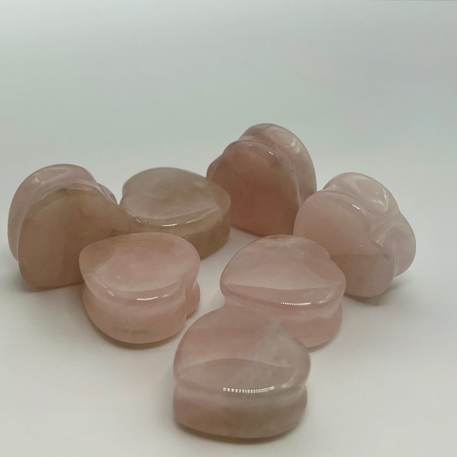 Rose Quartz Heart Plugs - EC Plugs