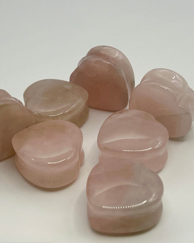 Rose Quartz Heart Plugs - EC Plugs