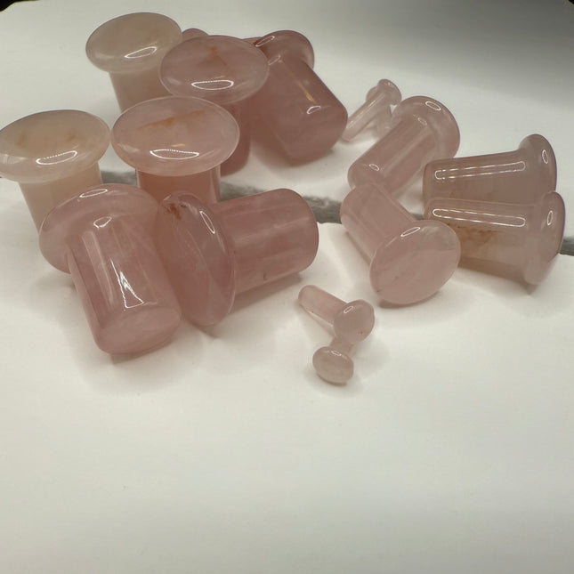 Rose Quartz Single Flare Plugs