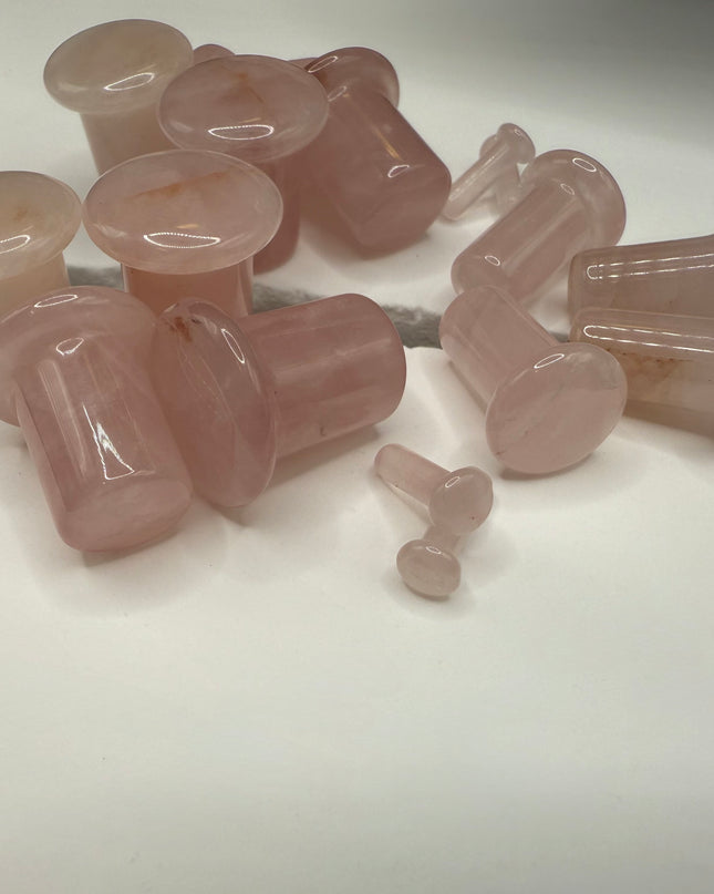 Rose Quartz Single Flare Plugs