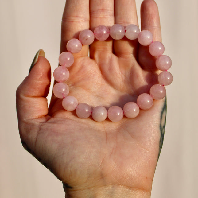 Rose Quartz Stone Bracelet – Love, Healing & Heart Chakra Energy