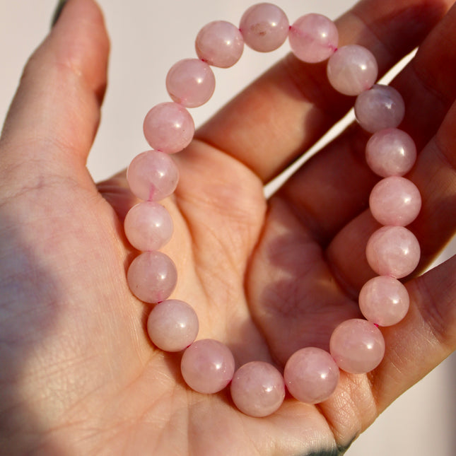 Rose Quartz Stone Bracelet – Love, Healing & Heart Chakra Energy