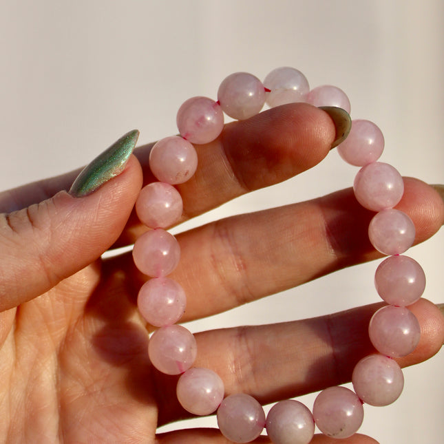 Rose Quartz Stone Bracelet – Love, Healing & Heart Chakra Energy