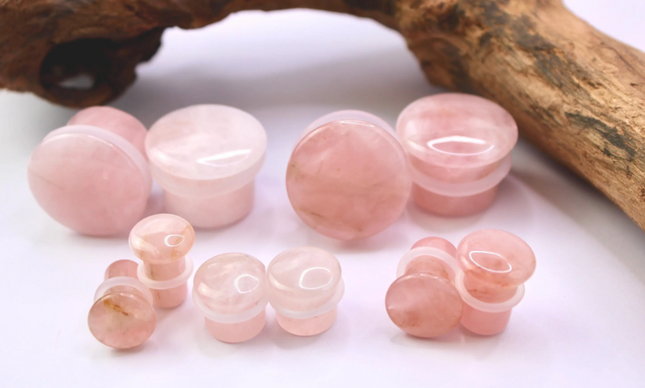 ROSE QUARTZ SINGLE FLARE PLUGS - EC Plugs