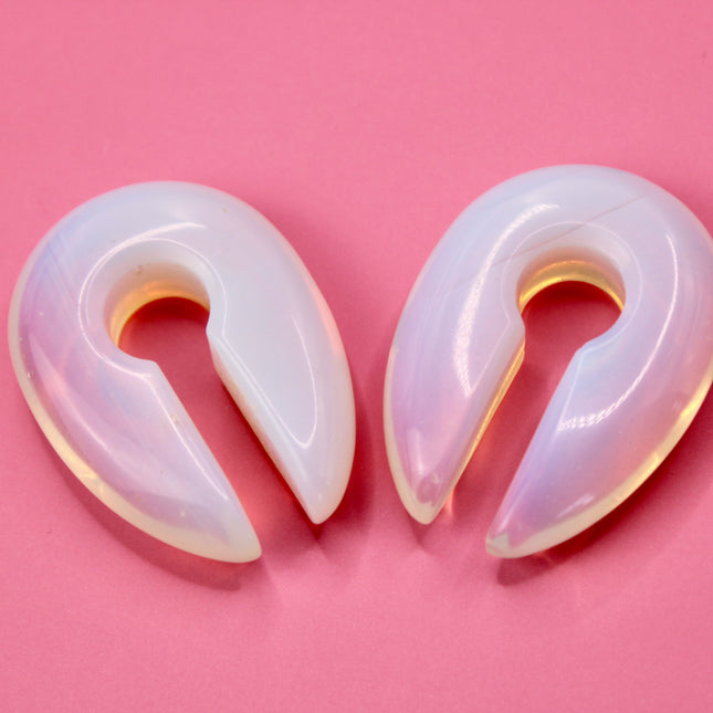 Weighted opalite ear hangers