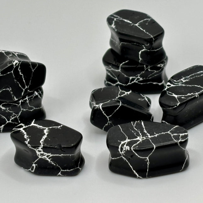 Zebra Marble Coffin Plugs - EC Plugs