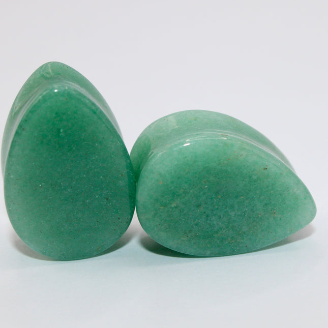 aventurine tear drop plugs