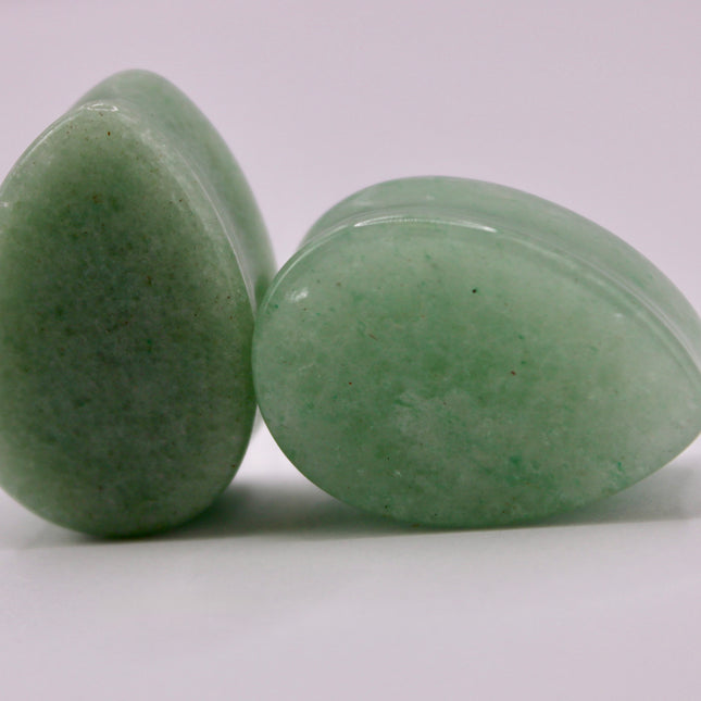 aventurine tear drop plugs