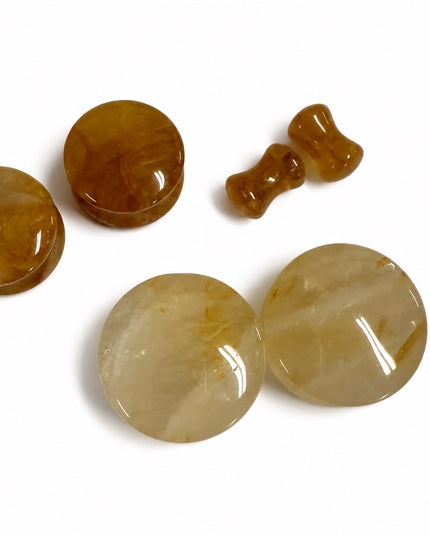 Citrine Stone Double Flare Gauges/Plugs