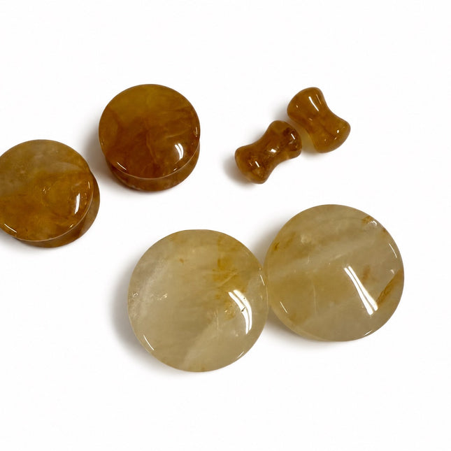 Citrine Stone Double Flare Gauges/Plugs