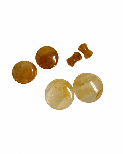 Citrine Stone Double Flare Gauges/Plugs