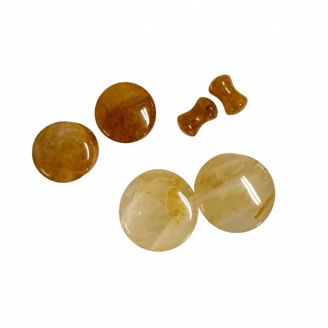 Citrine Stone Double Flare Gauges/Plugs