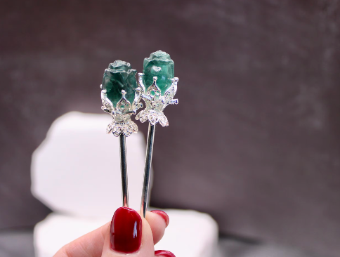 Fluorite Rose Hairpins or Decor