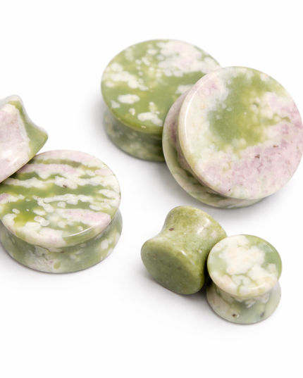 peace jade double flare stone