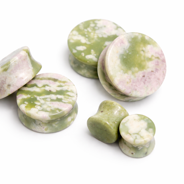 peace jade double flare stone