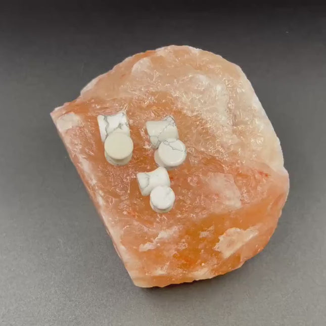 Howlite Stone Plugs - Gauges Double Flare