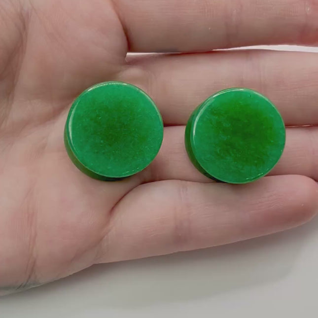 Jade Plugs – Double Flare Natural Stone Gauges 4mm-25mm